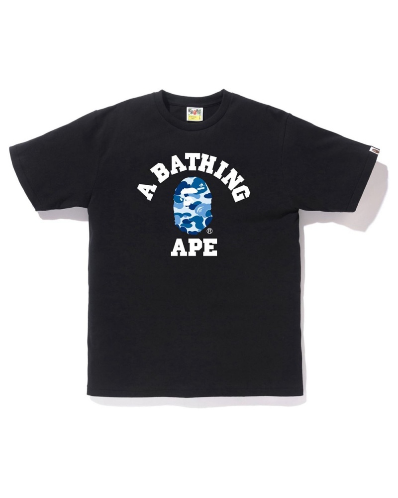 T Shirts Bape ABC College Noir Homme | YQD-80040588